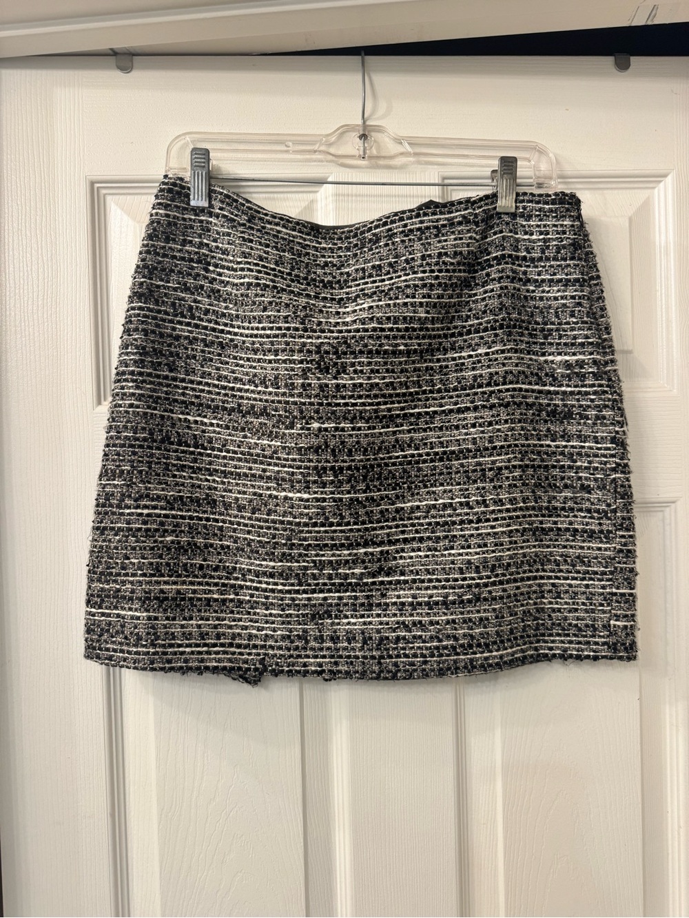 Tahari Black and White Tweed Mini Skirt